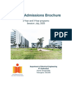 M.Tech Admissions Brochure: 2-Year and 3-Year Programs Session: July, 2020