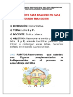 Actividades para Realizar en Casa - Transición