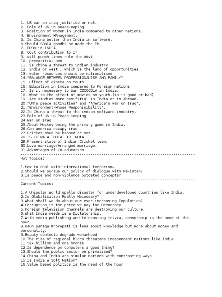 Best topics for group discussion picture