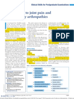 Aproach to joint pain and inflamatory arthropaties