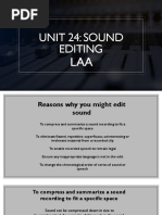 Unit 24 Sound Editing