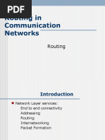 Routing in Communications Networks