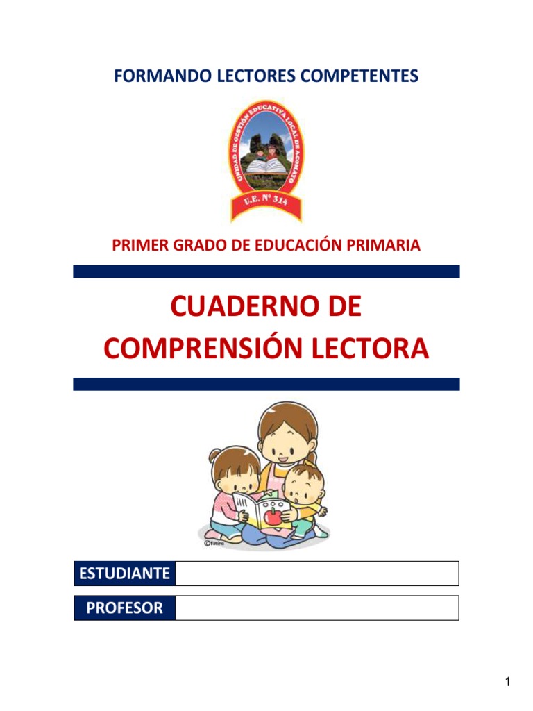 Cuaderno de Comprension Lectora - Primer Grado - Pagenumber PDF | PDF ...