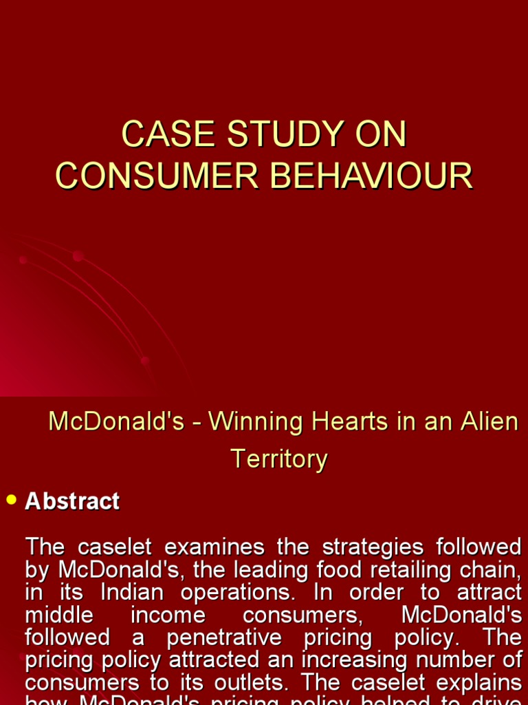 Case Study - MC Donald | PDF