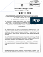 Decreto 297 de 2016