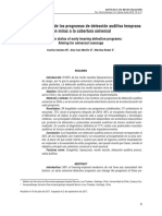 Programas de detección auditiva temprana en Chile