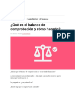 Balance de Comprobación