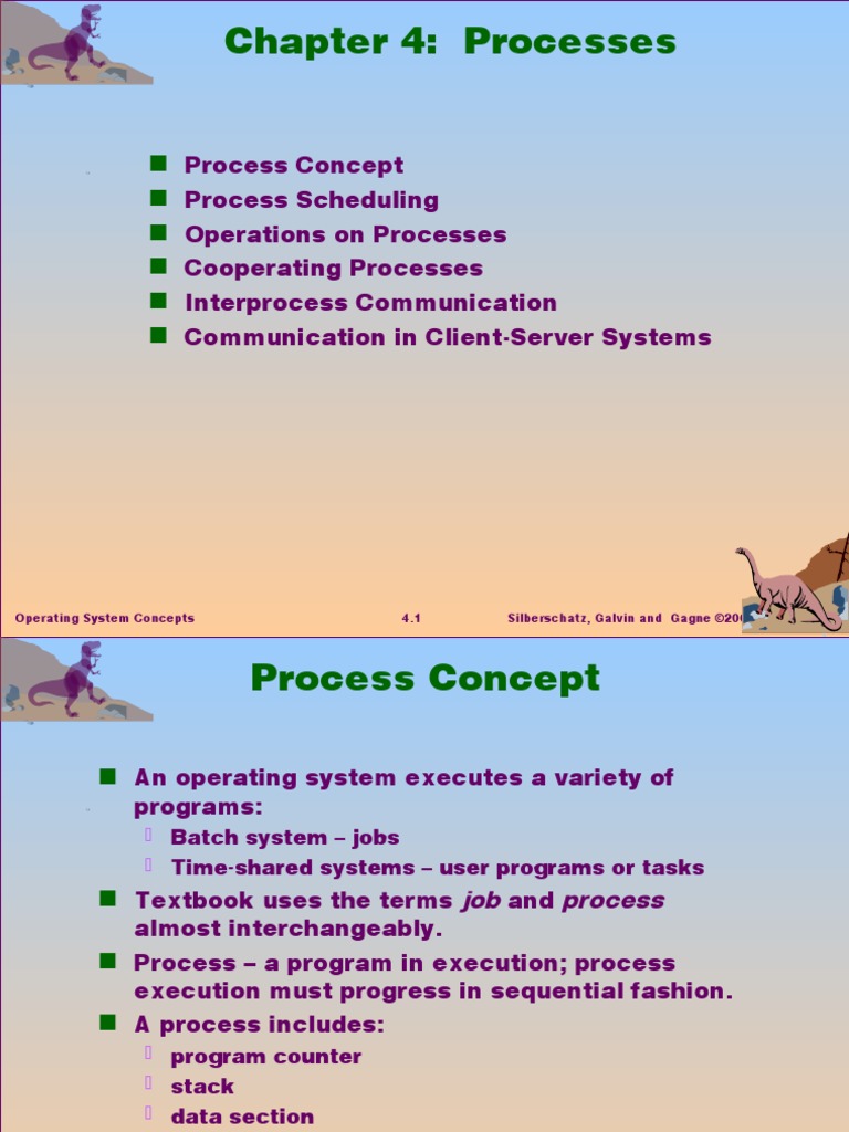 Process Concept Process Scheduling Operations On Processes Cooperating ...