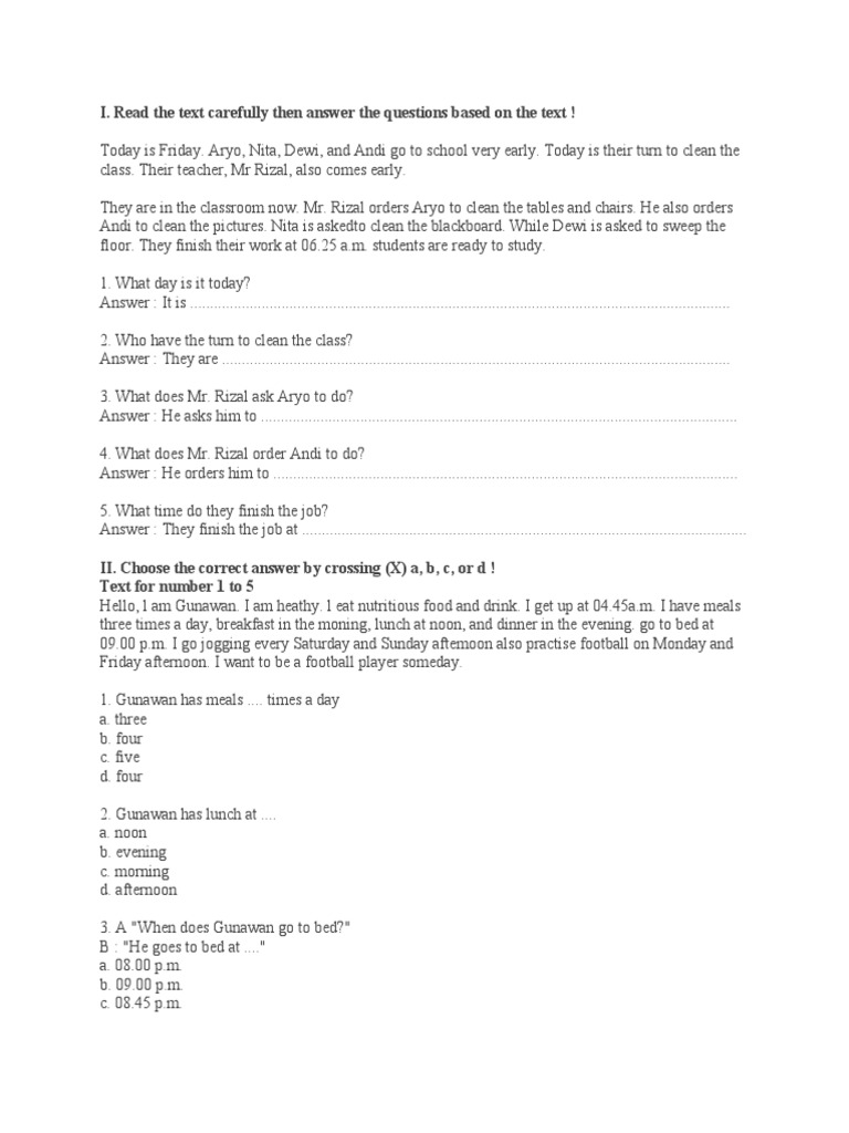 Text-Based Question and Answer Guide | PDF | Eating Behaviors | Food ...