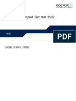 Drama 1699 (Edexcel) 2007 Summer Examiner Report