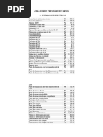 Analisis de Precios Unitarios Instalaciones Electricas