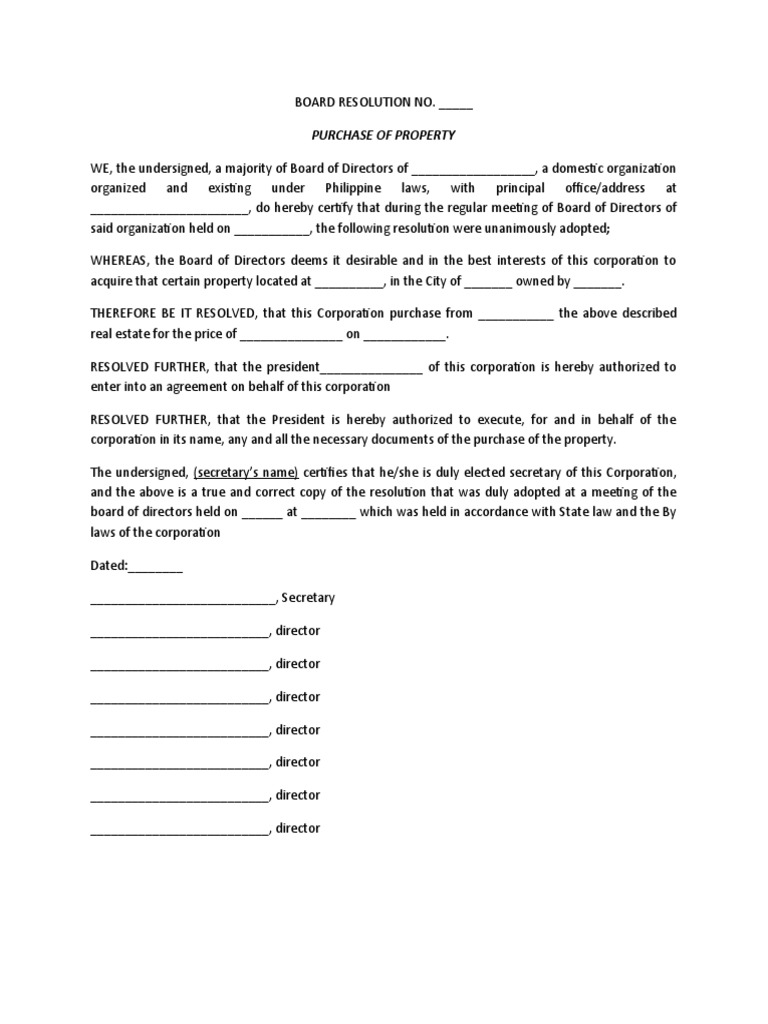 Board Resolution PDF