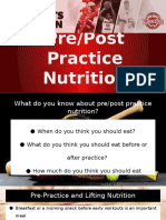 Pre Post Practice Nutrition