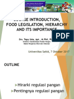 Course Introduction, Food Legislation - UnivSahid2017 PDF