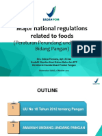 Major National Regulation Related To Foods - Univ Sahid2017 PDF