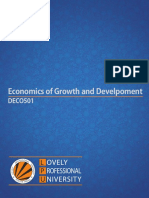 Deco501 Economics of Growth and Develpoment Hindi PDF