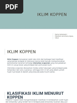 Geografi Iklim Koppen Pdf