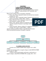 Language of Chemistry Classification of Compounds: Inorganic Compounds and Acids