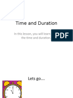 In This Lesson, You Will Learn About The Time and Duration