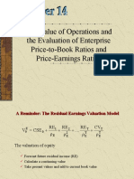 The Value of Operations and The Evaluation of Enterprise Price-to-Book Ratios and Price-Earnings Ratios