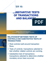 Substantive Tests of Transactions and Balances