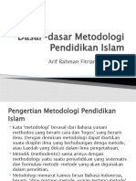 Pertemuan 2 Dasar-Dasar Metodologi Pendidikan Islam