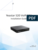Yeastar S20 Voip PBX: Installation Guide