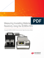 Measuring Insulating Material Resistivity Using The B2985A