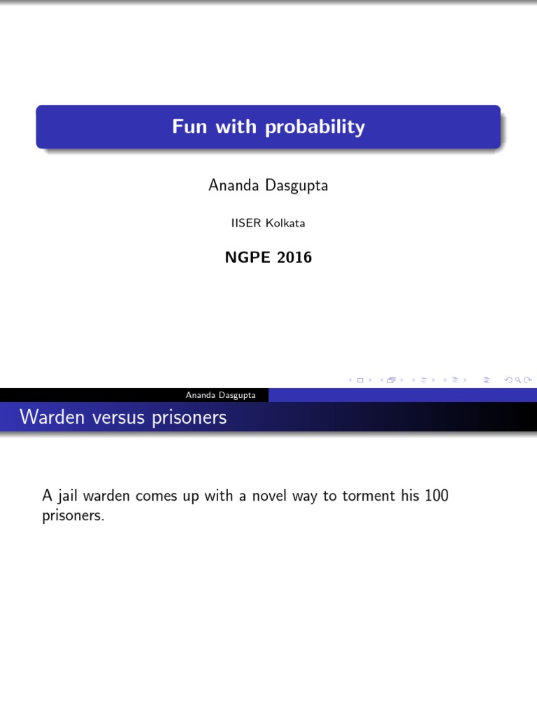 Warden Game Strategy for Prisoners | PDF | Applied Mathematics ...