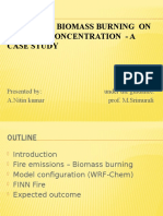 Impact of Biomass Burning On Aerosol Concentration - A Case Study