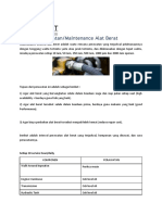 Interval Perawatan/Maintenance Alat Berat