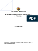 Relatório sobre Transparência, Governação e Corrupção - Julho 2019 em Mocambique