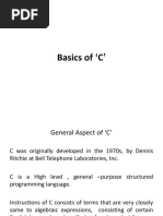 Basics of C