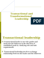 Transactional and Transformational Leadership