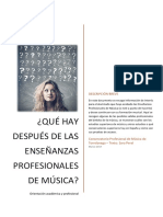 Qué Hay Después de Las Enseñanzas Profesionales de Música