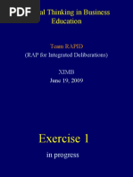 Critical Thinking in Business Education: (RAP For Integrated Deliberations) Ximb