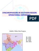 Synchrophasors in Southern Region Operational Experience