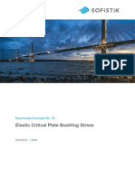 Elastic Critical Plate Buckling Stress: Benchmark Example No. 34