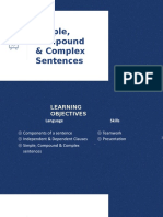 Simple, Compound & Complex Sentences