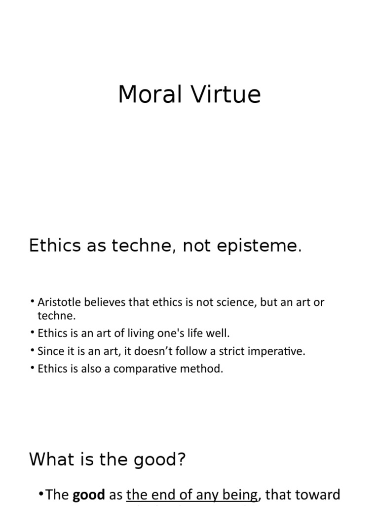 Moral Virtue PPT For Students PDF Virtue Reason