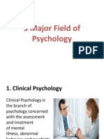 3 Major Field of Psychology