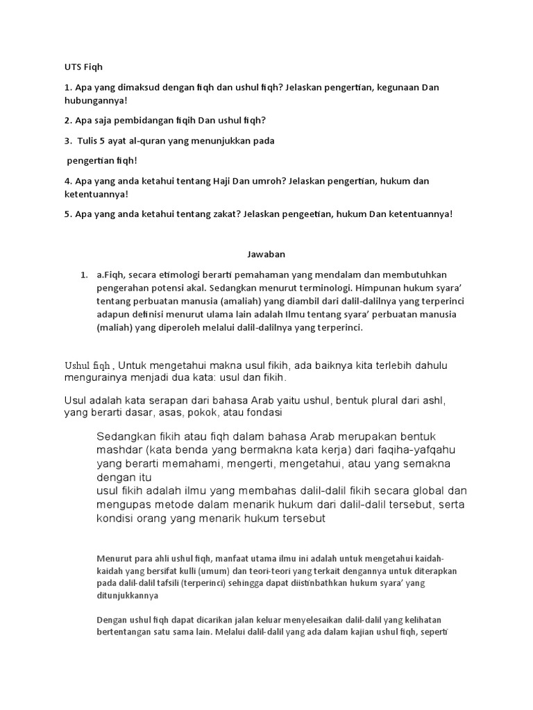 Fiqh Uts Pdf