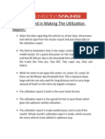 Steps Invoived in Making The Utilization Report