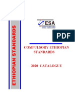 2020 Ethiopian Standards Catalogue PDF