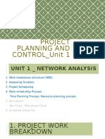 Project Planning and CONTROL - Unit 1: Class 1