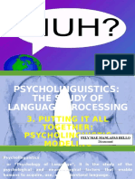 Psycholinguistics 1