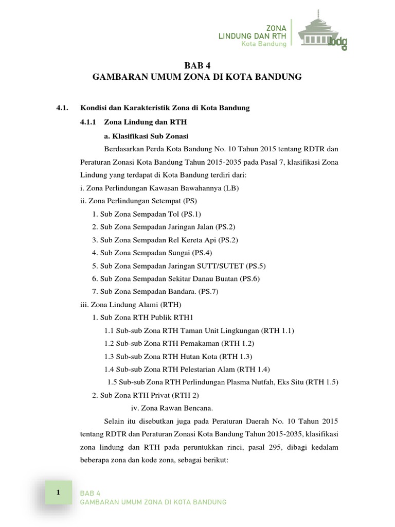 Review RDTR Kota Bandung | PDF