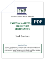 IFMP Pakistan's Market Regulations Certification Mock Examination (100 QS) PDF