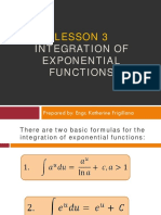 Lesson 3: Integration of Exponential Functions