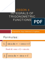 Lesson 4: Integrals of Trigonometric Functions